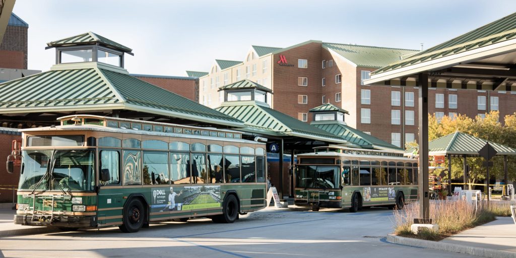 RIPTA buses at the Newport transportation center